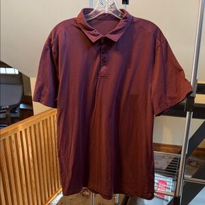 Lululemon Burgundy Polo Shirt